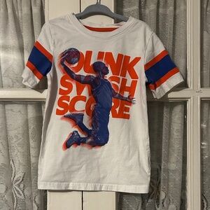 😉Bundle Days😉Boys Carters Basketball T-Shirt Dunk Swish Score Blue Orange Stripe
